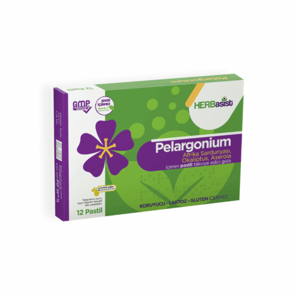 Herbasist Pelargonium Throat Lozenges - 12 Natural Relief Pieces