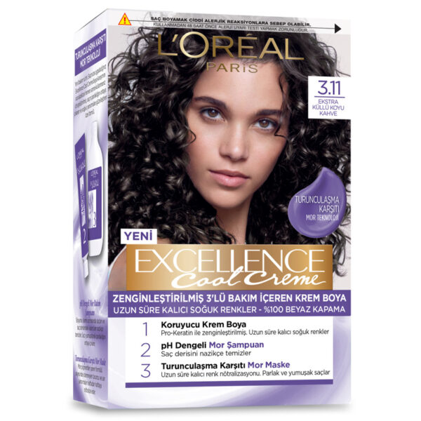L'Oreal Paris Excellence Ashy Dark Brown Hair Dye & Care