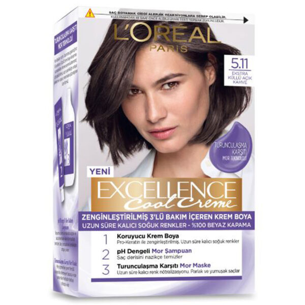 L'Oreal Paris Excellence 5.11 Cool Creme Hair Dye - Ashy Brown