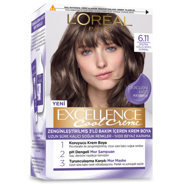 L'Oreal Paris Excellence Cool Creme 6.11 Ashy Dark Auburn Dye