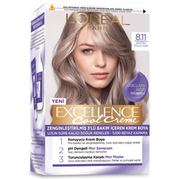 L'Oreal Paris Excellence 8.11 Extra Ashy Blonde Hair Dye