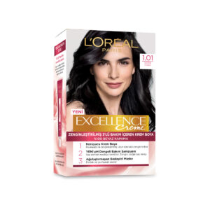 L'Oreal Paris Excellence Deep Black Hair Dye - 100% White Coverage