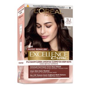 L'Oreal Paris 3U Nude Dark Brown Hair Dye - Ammonia-Free Care