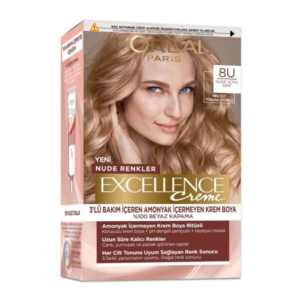 L'Oreal Paris Excellence 8U Nude Dark Blonde Hair Dye