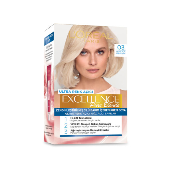 L'Oreal Paris Excellence Ultra Light Ash Blonde Hair Dye 03
