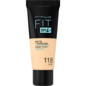 Maybelline Fit Me Matte+Poreless Foundation 118 Nude 30ml