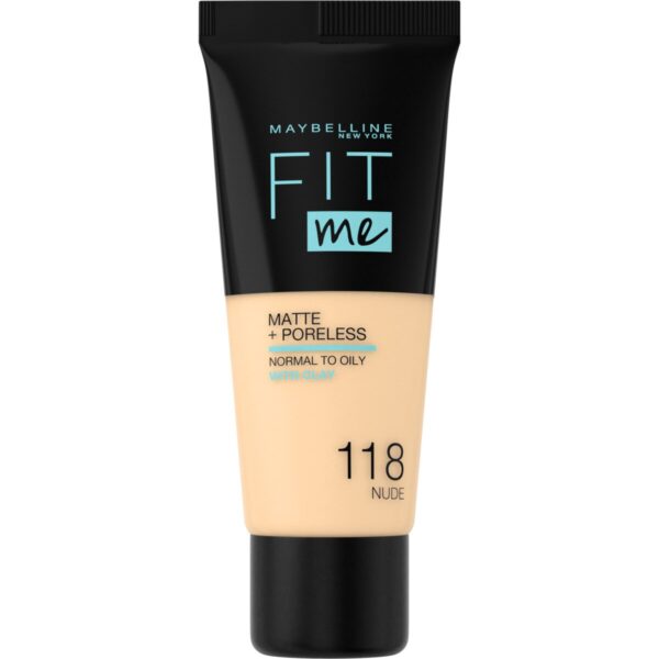 Maybelline Fit Me Matte+Poreless Foundation 118 Nude 30ml