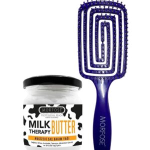 Morfose Hair Brush & Milk Therapy Butter Cream for Hair Care