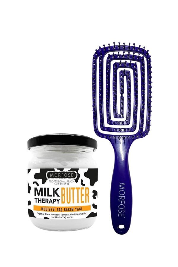 Morfose Hair Brush & Milk Therapy Butter Cream for Hair Care