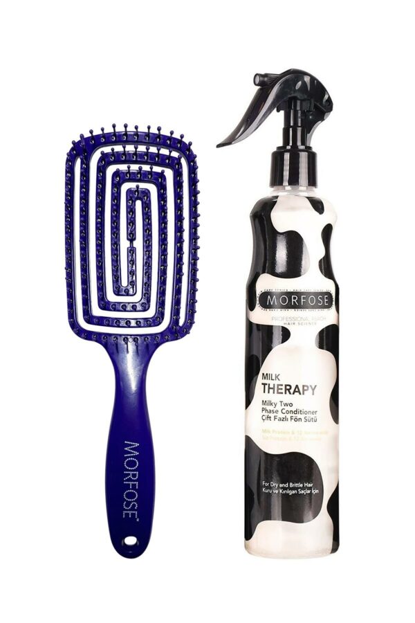 Morfose Hairbrush Milk Therapy Blow Dry 400ml - Shine & Smooth