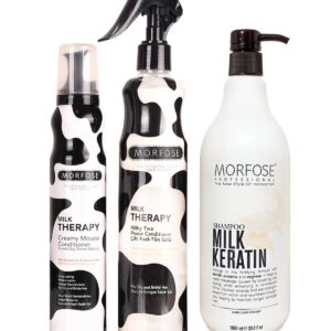 Morfose Milk Keratin Milk Shampoo 3-pack Hair Care Set