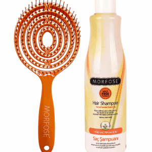 Morfose Oval Hair Brush & Herbal Shampoo 500ml Set