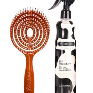 Morfose Oval Hair Brush & Milk Therapy Blow Dry 400ml
