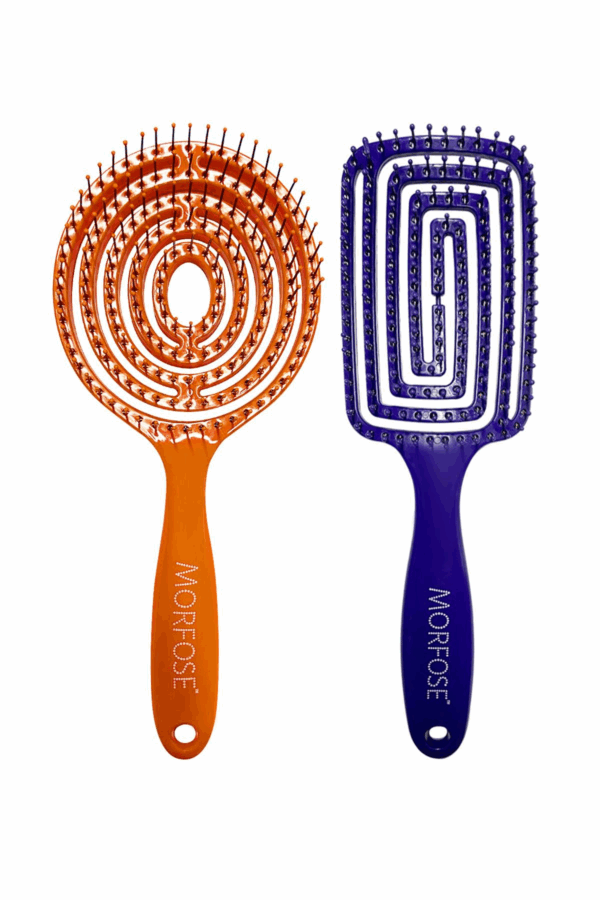 Morfose Pro 3D & Oval Hairbrush Set for Sensitive Hair