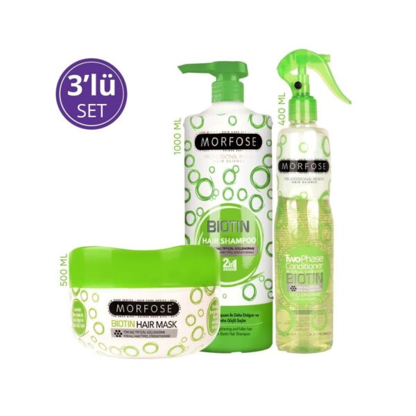 Morfose Biotin Hair Care Set: Strengthening Shampoo & Mask