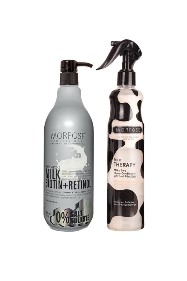 Morfose Biotin & Retinol Sulfate-Free Shampoo & Blow Dry Duo