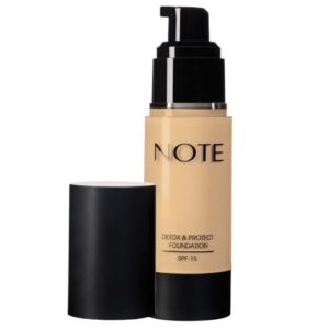 Тональный крем Note Detox & Protect SPF 15 Natural Beige 02 в стильной упаковке