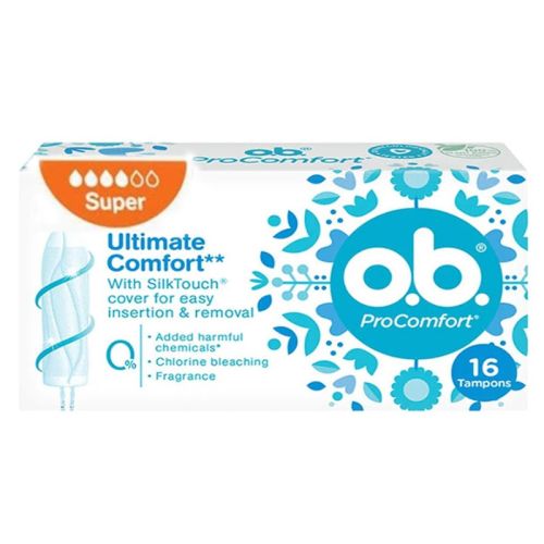 O.B Pro Comfort Super 16 Bumper - Ultra-Comfort Menstrual Care