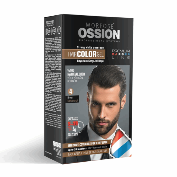 Ossion Men's Hair Gel Color Kit - Brown No:4