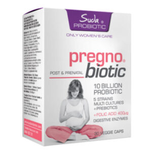 Suda Probiotic Pregno Biotic - Digestive Support for Moms 30 Tabs