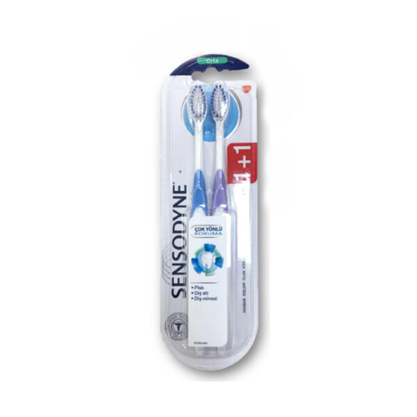 Sensodyne Medium Toothbrush 1+1 Pack for Sensitive Teeth
