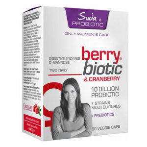 Suda Berrybiotic Cranberry Probiotic Capsules - 60 Count