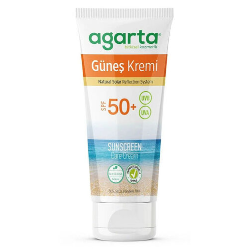 كريم واقي شمس أغارتا طبيعي SPF 50 مع الشيا والألوة 100 مل