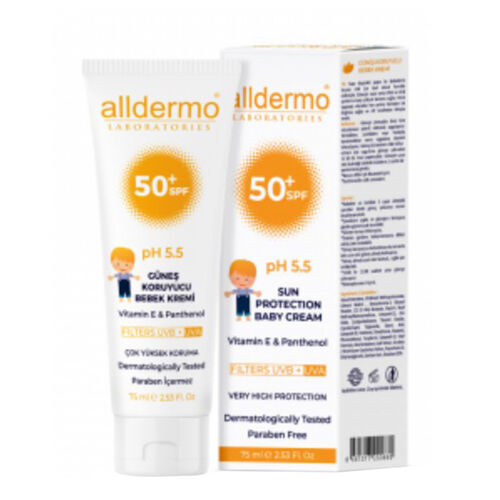 كريم واقي شمس للأطفال Alldermo pH 5.5 SPF 50+ 75 مل – حماية مثالية للبشرة
