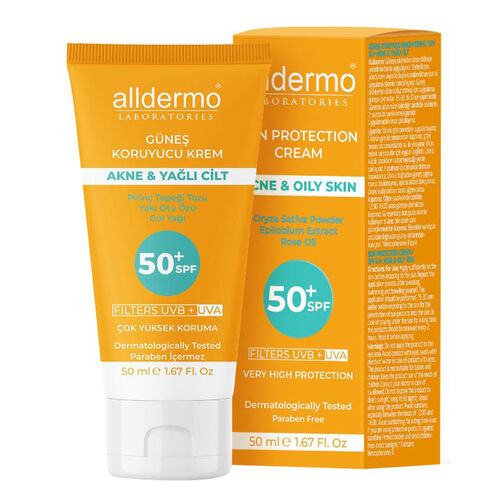 واقي شمس ألدرمو SPF 50+ للبشرة الدهنية - 50 مل للعناية بالمسام