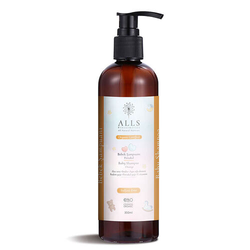 Alls Biocosmetics Organic Orange Baby Shampoo 350ml - Gentle Cleanse