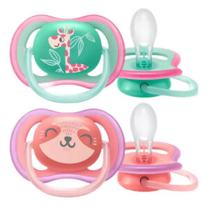 Philips Avent Ultra Air Silicone Pacifier 18+ Months - Pink 2 Pack
