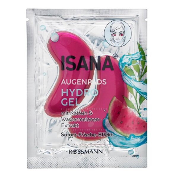 Isana Hydrogel Under Eye Pads with Caffeine & Watermelon 1 Pair