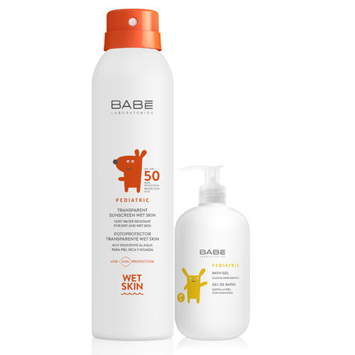 Babe Pediatric Sunscreen Spf50 spray 200 ml - Bath Gel Gift