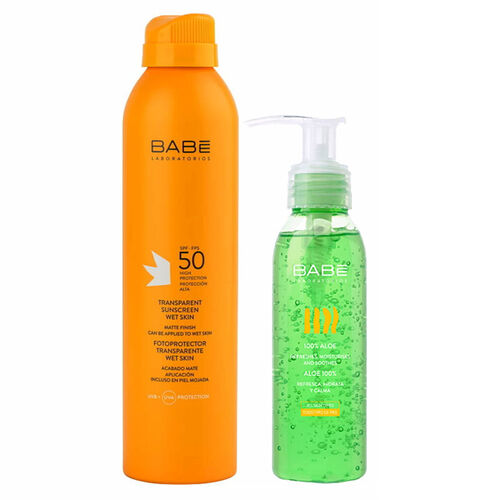 Babe SPF 50+ Wet Skin Sunscreen & Aloe Vera Gel Duo 290ml
