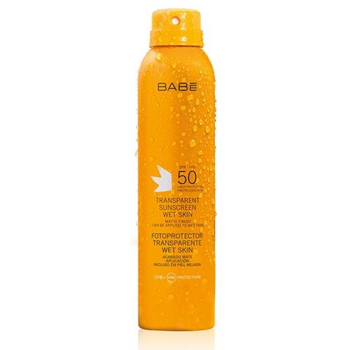 Babe SPF 50 Transparent Spray Sunscreen for Wet Skin