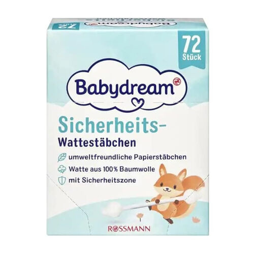 Baby Dream Safe Cotton Swabs for Babies - 70 Count