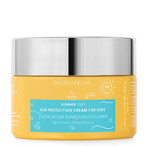 Bade Natural SPF 50+ Kids Sunscreen Cream - 50 ml Safe UV Protection