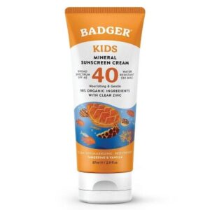 واقي شمس للأطفال من بادجر بزنك واضح SPF 40 - 87 مل عضوي ومغذي