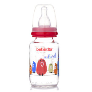 Bebedor 125ml Patterned Glass Baby Bottle - Durable & Fun