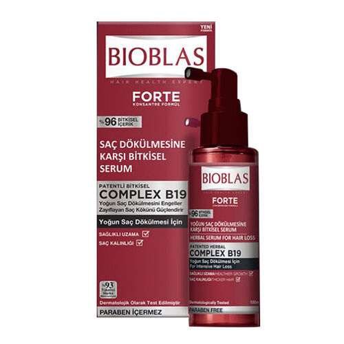 Bioblas Forte B19 Herbal Hair Loss Serum 100ml - Complex Formula