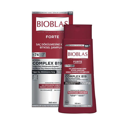Bioblas Forte B19 Herbal Shampoo for Intense Hair Loss 360ml