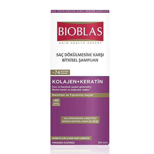 Bioblas Collagen & Keratin Anti-Hair Loss Shampoo 360ml