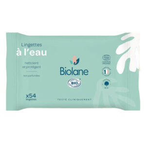 Biolane Organic Water-Based Baby Wipes - 54 Eco-Friendly Wipes