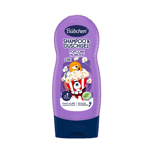 Bübchen 2-in-1 Kids Shampoo & Shower Gel - Popcorn Monster 230ml