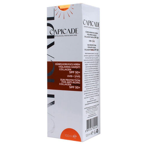 Capicade SPF 50+ Tinted Sunscreen Cream with Collagen 100ml