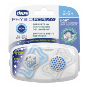 Chicco PhysioForma Light Silicone Pacifier 2-Pack (2-6M)