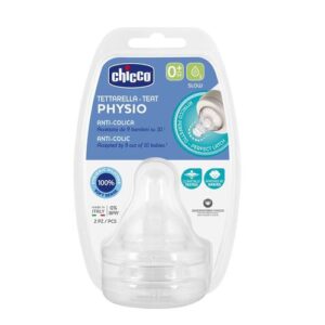 Chicco Tettarella 0m+ Teat Physio Bottle Cap Set - 2 Pieces