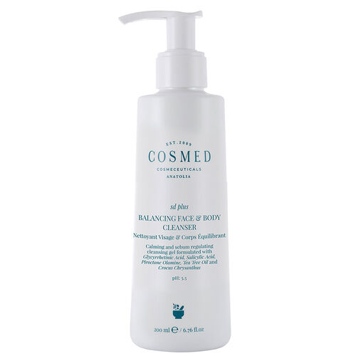 Cosmed Balancing Face & Body Cleanser 200ml - pH Balanced Care