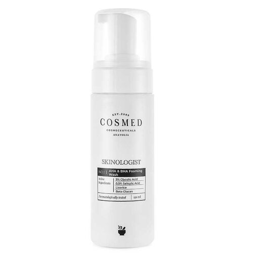 Cosmed Skinologist AHA BHA Foaming Cleanser 150ml for Radiant Skin