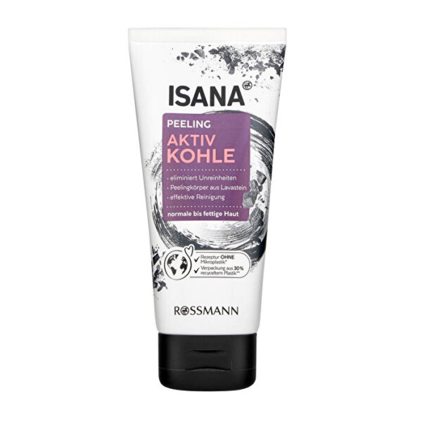 Isana Activated Charcoal Peeling 100ml - Deep Clean & Exfoliate